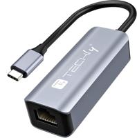 Techly IDATA USB-ETGIGA-CA laptop dock & poortreplicator Bedraad USB 3.2 Gen 1 (3.1 Gen 1) Type-C Zw - thumbnail