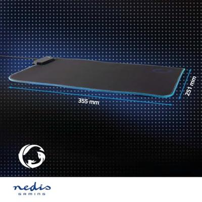 Nedis Gaming Muismat | Microfiber / Rubberen | Zwart - GMPDL110BK