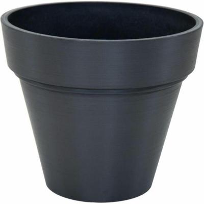 Pot - MEGA COLLECTIONS - Ecostone Plantenbak - Ø 41 cm - H 35 cm - Zwart