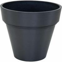 Pot - MEGA COLLECTIONS - Ecostone Plantenbak - Ø 41 cm - H 35 cm - Zwart - thumbnail