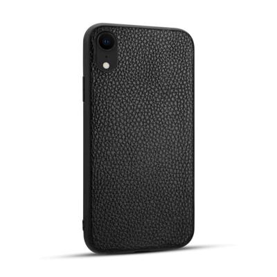Voor iPhone XR Litchi patroon lederen anti-Falling TPU mobiele telefoon shell beschermende case (zwart) Voor iPhone XR Litchi patroon lederen anti-Falling TPU mobiele telefoon shell beschermende case (zwart)