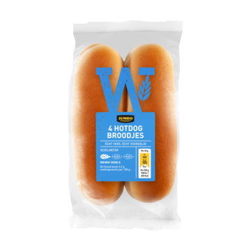 Jumbo Hotdog Broodjes 4 Stuks