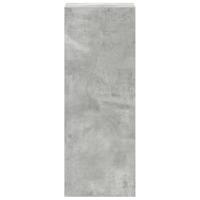 Boekenkast stapelbaar 30x30x80 cm bewerkt hout betongrijs - thumbnail