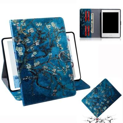Abrikoos bloesem patroon horizontale Flip lederen case voor Amazon Kindle Paperwhite 4 (2018)/3/2/1 met houder & Card slot & portemonnee