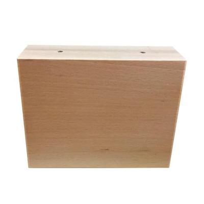 Meubelpoot rechthoek 15 bij 5 cm en hoogte 12 cm van massief hout