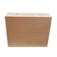 Meubelpoot rechthoek 15 bij 5 cm en hoogte 12 cm van massief hout - thumbnail
