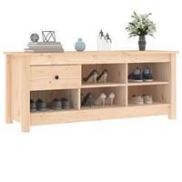 VidaXL Schoenenkast 110x38x45,5 cm massief grenenhout - thumbnail