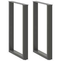 Bartafelpoten 2 st U-vormig 60x(90-91)cm staal antraciet - thumbnail