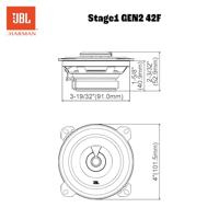 JBL STAGE1 42F - Autospeakers - 10 cm - 2-weg Coaxiaal - 320 Watt - Zonder Grill - thumbnail