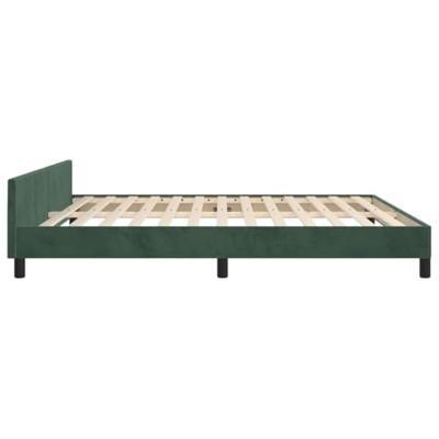 Bedframe met hoofdeinde fluweel donkergroen 180x200 cm