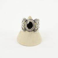 Zilveren Ring met Granaat Maat 19,5 (Sterling Zilver 925) - thumbnail