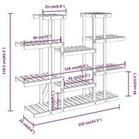 Plantenstandaard 110x25x110,5 cm massief vurenhout - thumbnail