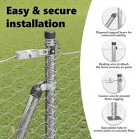 VidaXL Afrasteringspaal zilver 10 x 1,5 m (36 mm gaas) staal - thumbnail