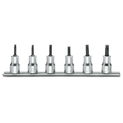 Beta 6-delige set schroevendraaierdoppen voor Torx® schroeven (art. 910TX) met support 910TX/SB6 - 009100530