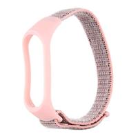 Nylon Geweven Bandje Xiaomi Mi Band 3 / 4 / 5 / 6 / 7 - Roze - thumbnail