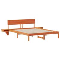 Bedframe met nachttafels met hoofdeinde Wasbruin 150 x 200 cm - thumbnail