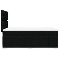 Boxspring met matras stof zwart 90x190 cm - thumbnail
