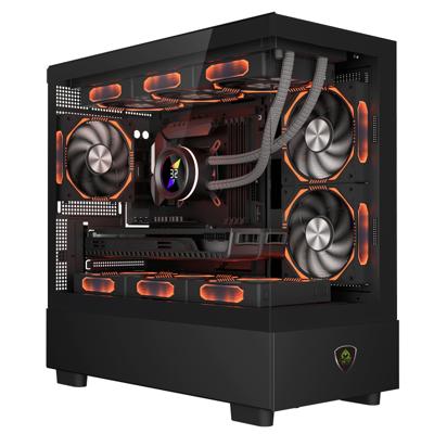 ATX Semi-toren BehuizingKEEP OUT XC-301 GLASS Zwart - thumbnail