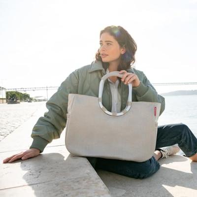 Reisenthel Loopshopper L-Herringbone Sand