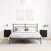 Nachtkastjes wandmontage 38x34x40 cm zwart eikenkleurig - thumbnail