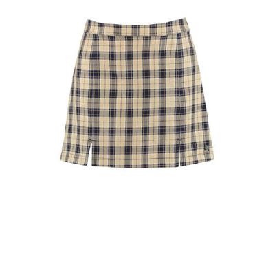 America Today Junior geruite rok Robin blauw/bruin