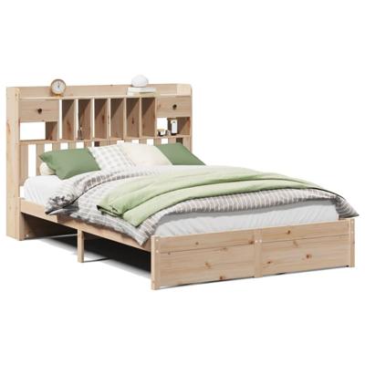 Bed met boekenkast zonder matras massief grenenhout 160x200 cm - thumbnail