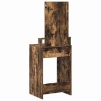 Kaptafel met lade Gerookt eiken 50 x 41 x 140 cm Bewerkt hout - thumbnail