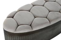 Kruk DKD Home Decor Beige Metaal Polyester Donkerbruin (121 x 44 x 47,5 cm) - thumbnail