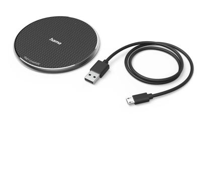 Hama Wireless Charger QI-FC10 10 W Draadloze Smartphone-oplaadpad Zwart