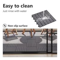 VidaXL Terrastegels 10 st 30x30 cm massief acaciahout greywash - thumbnail