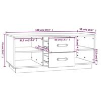 Salontafel 100x50x41 cm massief grenenhout honingbruin - thumbnail