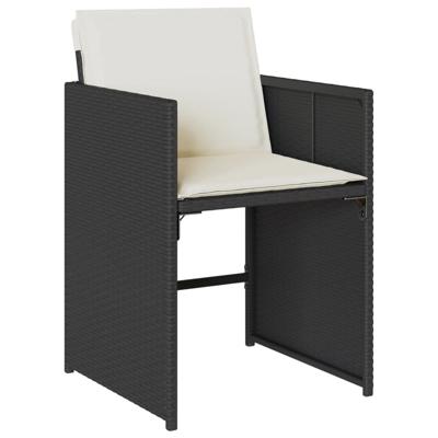 9-delige Tuinset poly rattan zwart - thumbnail