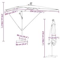 Cantilever Banana Parasol met slot Groen 294 x 200 x 254 cm - thumbnail