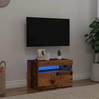 Tv-meubel met LED 60x35x40 cm bewerkt hout oud hout - thumbnail