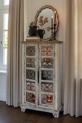 Clayre & Eef Kandelaar 25 cm Zwart Ijzer Kaarsenstandaard