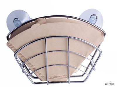 Kitchen Tools Koffiefilterhouder chroom met zuignap