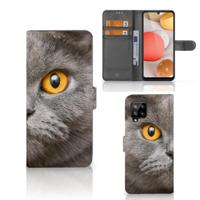 Telefoonhoesje | Met pasjeshouder | Samsung Galaxy A42 5G Britse Korthaar - thumbnail