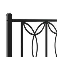 Bedframe met hoofd- en voeteneinde metaal zwart 90x200 cm - thumbnail