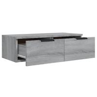 Wandkast 68x30x20 cm bewerkt hout grijs sonoma eikenkleurig - thumbnail