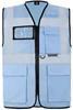 Korntex KX802 Executive Multifunctional Safety Vest Berlin - Sky Blue - 5XL - thumbnail