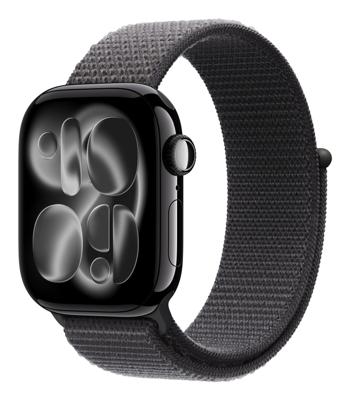 Apple Watch Band - Geweven sportbandje - 42 mm - Donkergrijs - Eén maat voor de meeste polsen