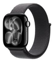 Apple Watch Band - Geweven sportbandje - 42 mm - Donkergrijs - Eén maat voor de meeste polsen - thumbnail