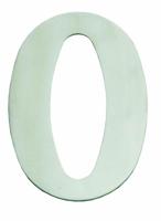 Intersteel Huisnummer 0 150x2mm rvs geborsteld - thumbnail