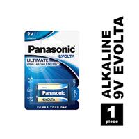 Panasonic batteries 6LR61EGE/1BPvolt blokbatterijen, 1 pack alkalinebatterij, 9V 6LR61 MN1604, premium blokbatterij voor speelgoed, robots en rookmelders,1er Pack,blauw - thumbnail