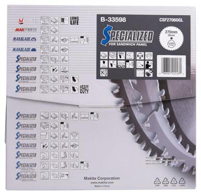 Makita Cirkelzaagblad voor Sandwichpaneel | Specialized | Ø 270mm Asgat 30mm 60T - B-33598 - thumbnail