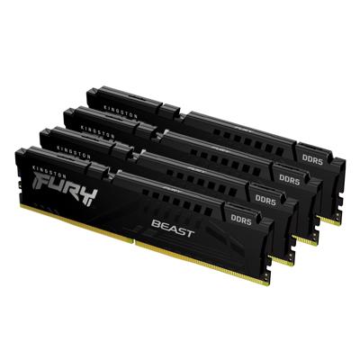 Kingston Beast Black XMP memory Werkgeheugenmodule voor PC DDR5 64 GB 4 x 16 GB 6000 MHz 288-pins DIMM KF560C40BBK4-64