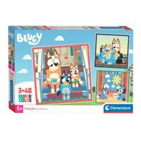 Clementoni legpuzzel super color vierkant bluey, 3x48st. - thumbnail