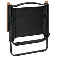 Campingstoelen 2 st 54x43x59 cm oxford stof zwart - thumbnail