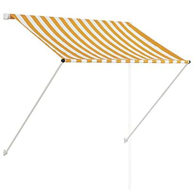 VidaXL Luifel uittrekbaar 150x150 cm geel en wit