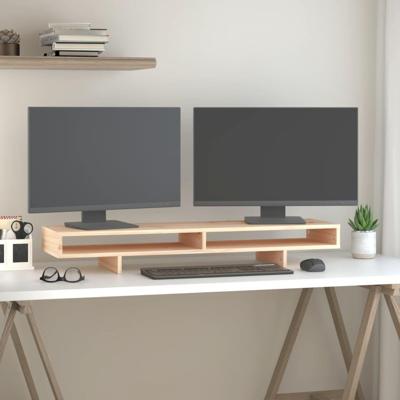 VidaXL Monitorstandaard 100x27x14 cm massief grenenhout VidaXL Monitorstandaard 100x27x14 cm massief grenenhout